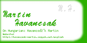 martin havancsak business card